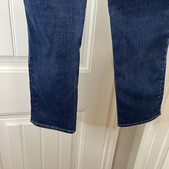AMERICAN EAGLE Dark Wash Blue Skinny Slim Stretch Artist Crop Denim Jeans Size 2 - Picture 6 of 9